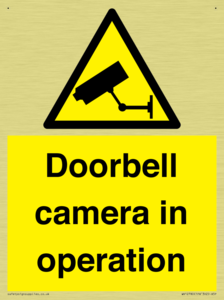 Doorbell camera in operation